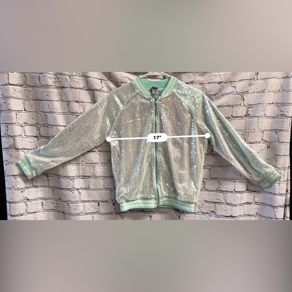 Disney Princess Girls Little Mermaid Ariel Iridescent Sequin Jacket - Picture 13 of 15